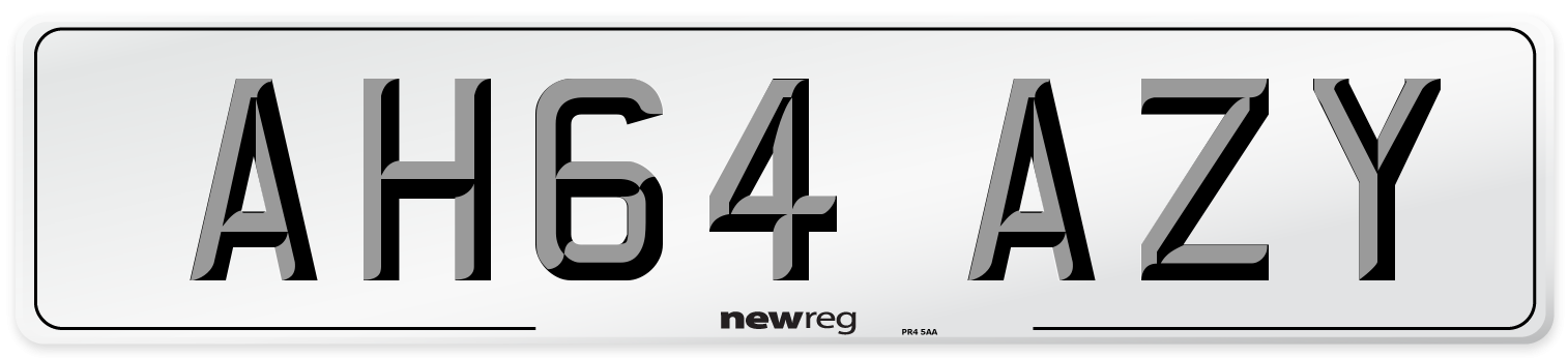 AH64 AZY Number Plate from New Reg